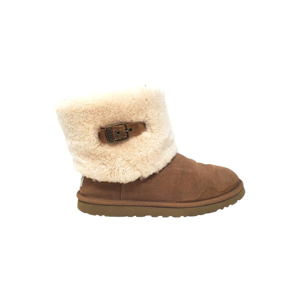 UGG Australia Ellee Suede Round Toe Winter Boots Tan Brown 1002741 Size US 11